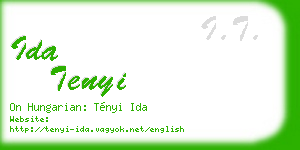 ida tenyi business card