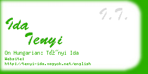 ida tenyi business card